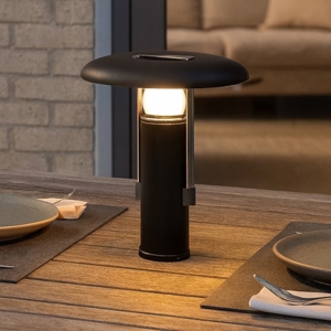 Linea light camping lampada da tavolino portatile nera led