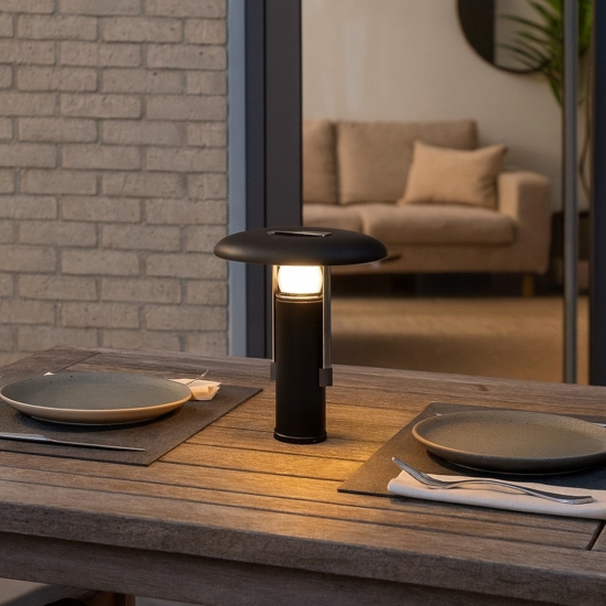 Linea light camping lampada da tavolino da esterno nera led