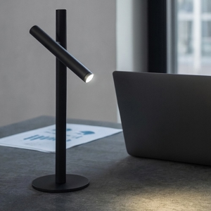 Lampada da scrivania gea luce gls led 3000k dimmerabile orientabile nera