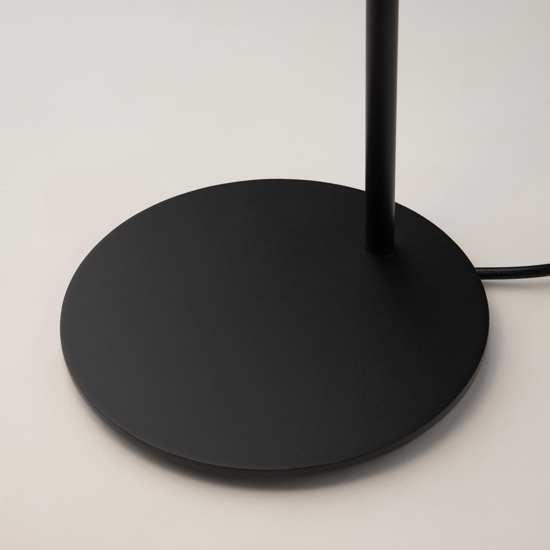 Maytoni mollis lampada da tavolo moderna nera paralume semicircolare