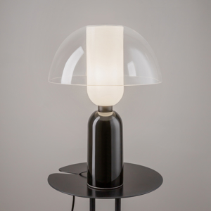 Maytoni lampada da tavolo moderna nera in metallo e ceramica