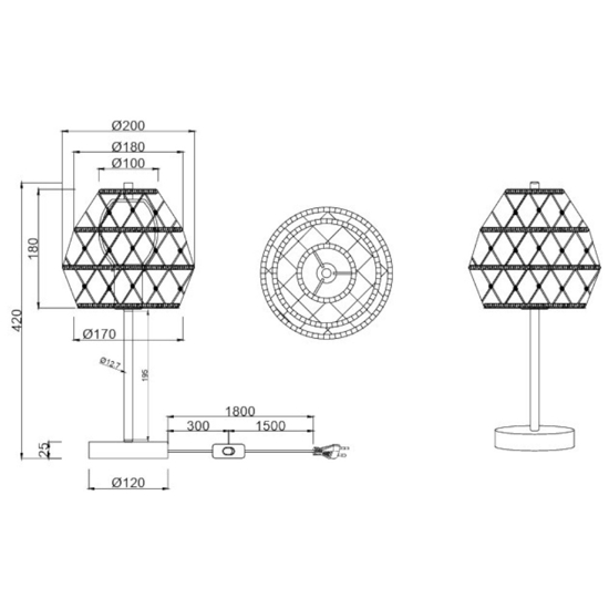 Lampada da tavolo marrone con paralume in canapa Lampada da tavolo marrone con paralume in canapa