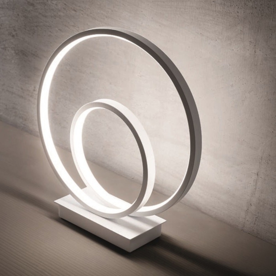 Lampada da comodino moderna led 23w 3000k oz tl bianco ideal lux