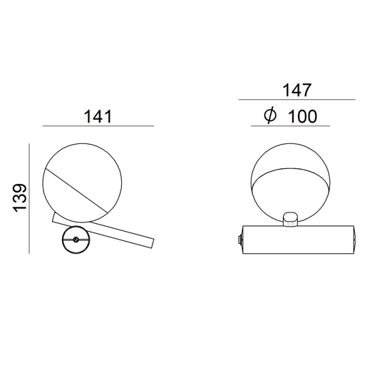 Lampada moderna cromo ca148fchwdi led 6w 3000k linea light rossini tab