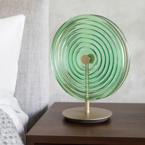 Ondaluce jokey lampada da comodino abat jour vetro verde led 3000k