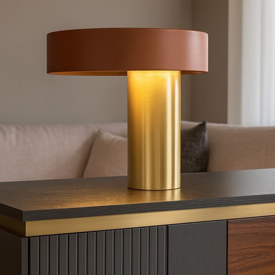 Miloox amanita lampada da tavolo ruggine oro design moderna Miloox amanita lampada da tavolo ruggine oro design moderna