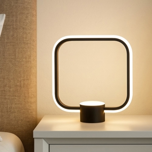Lt alfa nero ondaluce lampada da comodino design moderna