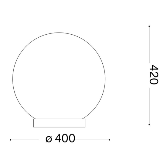 Mapa tl1 d40  lampada da tavolo moderna sfera in vetro bianco Mapa tl1 d40  lampada da tavolo moderna sfera in vetro bianco