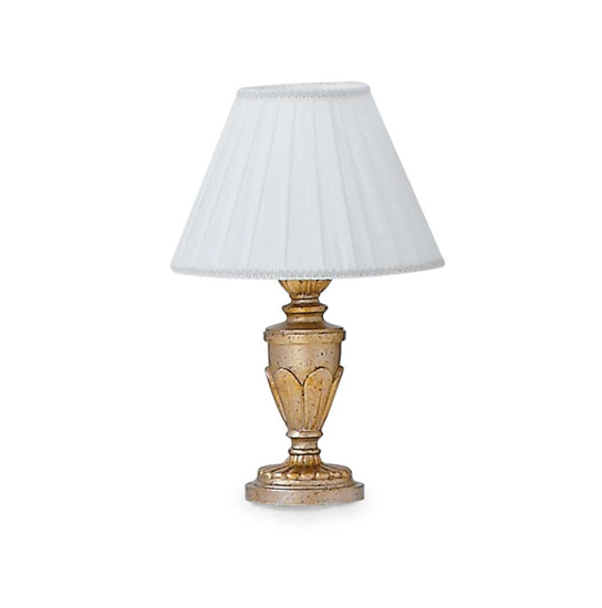Ideal lux firenze tl1 abat-jour dada camera da letto bianco decoro foglia oro