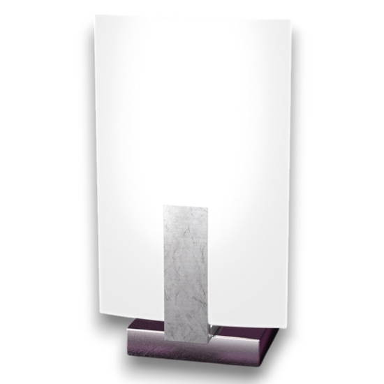 Lampada da comodino moderna wood legno argento top light