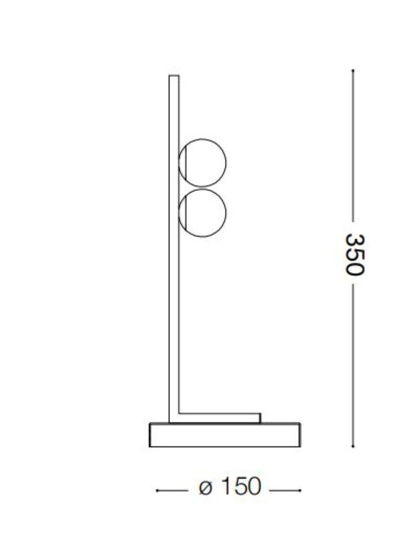 Ping pong tl2 lampada da comodino moderna abat-jour led 6w 3000k nero