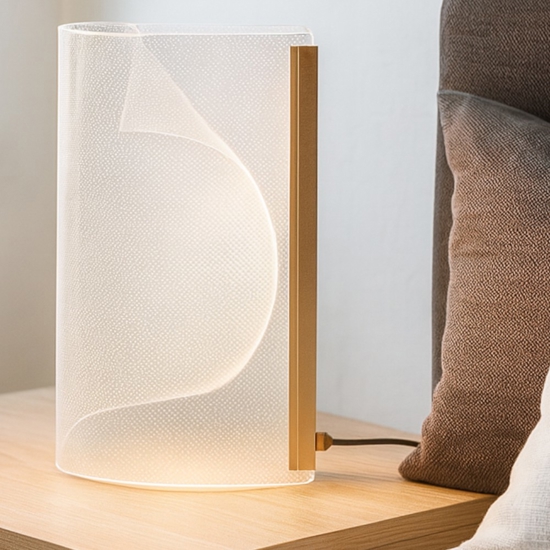 Lampada da comodino moderna vela oro per camera da letto