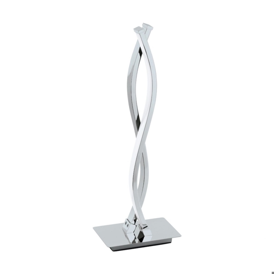 Lasana eglo lampada design da tavolo moderna led 10w 3000k cromo