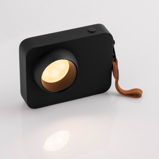 Abat-jour macchina fotografica portatile nera moderna Abat-jour macchina fotografica portatile nera moderna