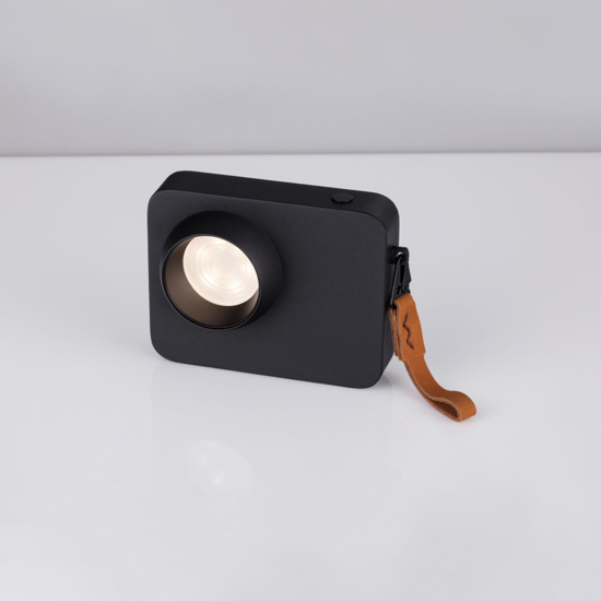 Abat-jour macchina fotografica portatile nera moderna Abat-jour macchina fotografica portatile nera moderna