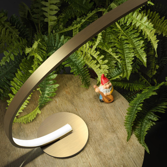 Lampada da scrivania design moderna oro led 12w 3000k iole gea luce Lampada da scrivania design moderna oro led 12w 3000k iole gea luce