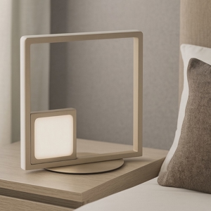Lampada da comodino dowel lt oro ondaluce design moderna