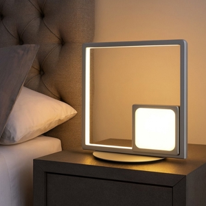 Lt dowel ondaluce lampada abat jour moderna grigio led