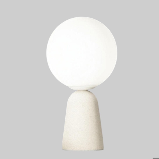 Ondaluce lampada cemento bianco moderna per camera da letto