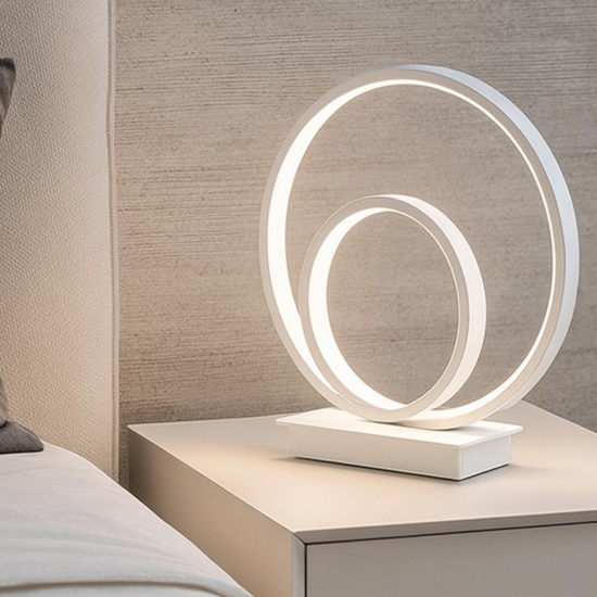 Ideal lux oz tl on-off 2700k abat jour da comodino bianca led