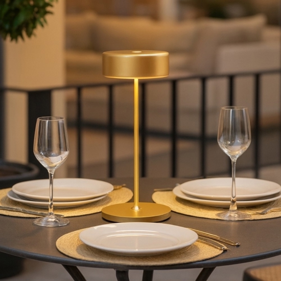 Maytoni ai collaboration lampada da tavolino portatile oro led da 2200k a 4000k