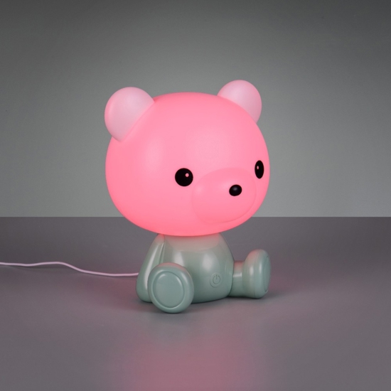 Lampada led da comodino per cameretta bambino verde led rgb 3000k portatile