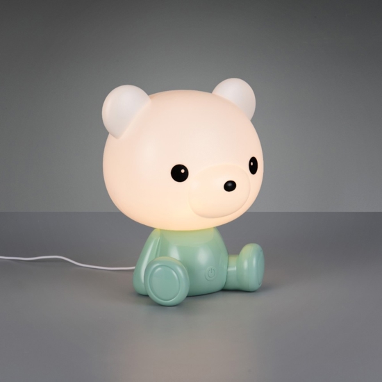 Lampada led da comodino per cameretta bambino verde led rgb 3000k portatile