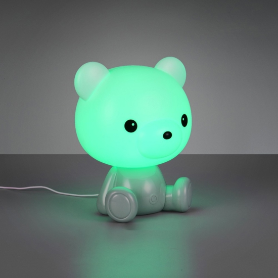 Lampada led da comodino per cameretta bambino verde led rgb 3000k portatile