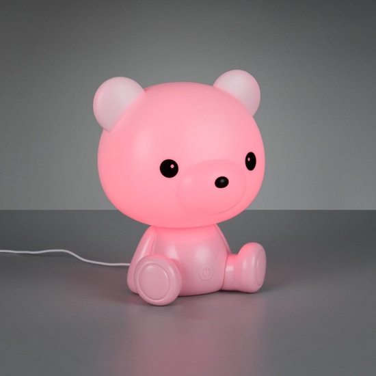 Lampada led da comodino per cameretta bambina rosa led rgb 3000k portatile