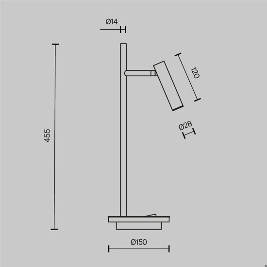 Maytoni estudo lampada da scrivania orientabile moderna led 3000k