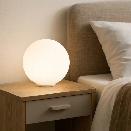 Mapa bianco tl1 d20 ideal lux abat-jour moderna per camera da letto