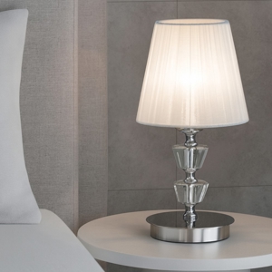 Pegaso tl1 small lampada da comodino a camera da letto cromo
