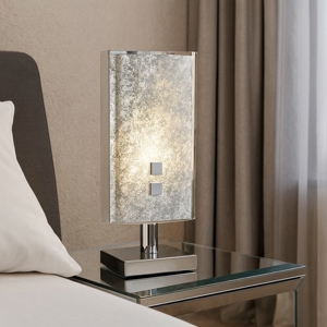 Abat-jour camera da letto in foglia argento top light shadow