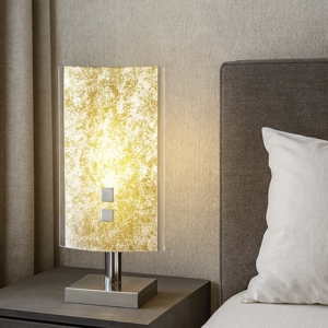 Abat-jour vetro foglia oro top light shadow
