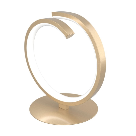 Lampada da comodino moderna oro toplight tornado 12w led 3000k 4000k