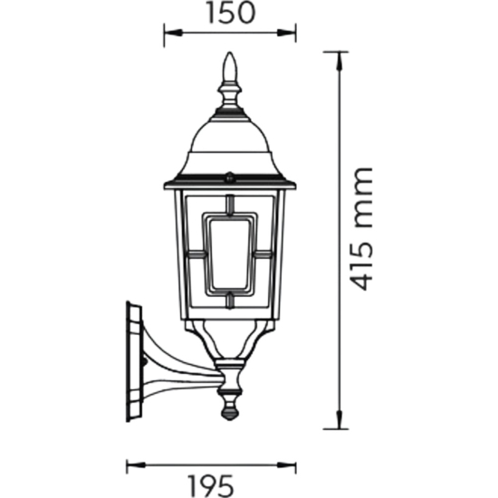 Applique per esterno classico lanterna ruggine Applique per esterno classico lanterna ruggine