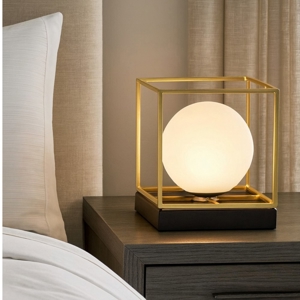 Ideal lux lingotto tl1 small abat-jour per comodini camera da letto albergo ottone
