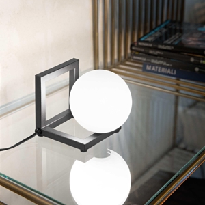 Angolo tl1 ideal lux abat-jour da comodino nera sfera bianco