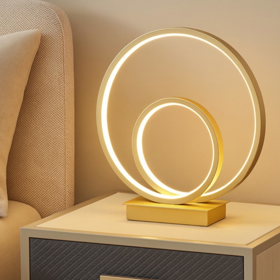 Oz tl on-off 2700k ideal lux abat-jour da comodino moderna ottone led