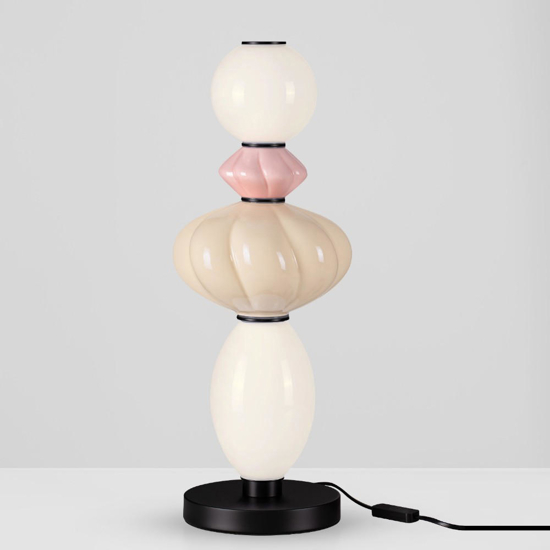 Abat-jour da comodino lampada moderna ceramica vetro led 16w 3000k
