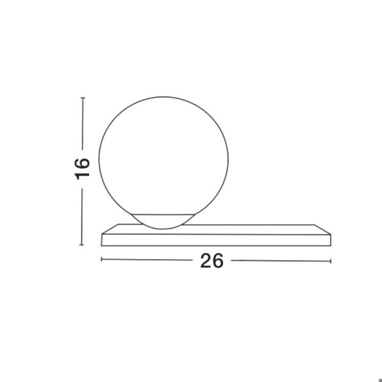 Abat-jour lampada da comodino oro sfera bianca moderna