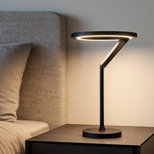 Lume da comodino nero abat-jour moderna led dimmerabile