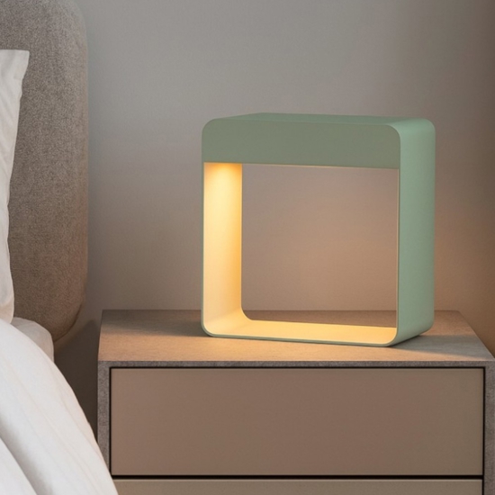 Linea light dama abat-jour camera da letto led verde portatile