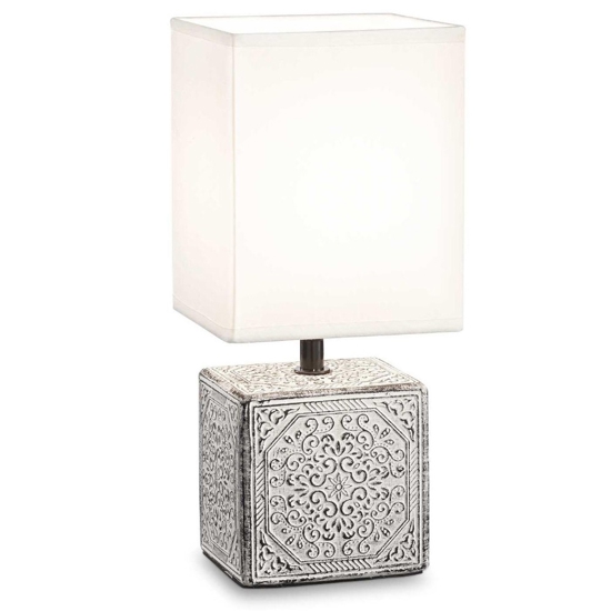 Ideal lux kali-1 tl1 abat-jour lampada in ceramica per camera da letto