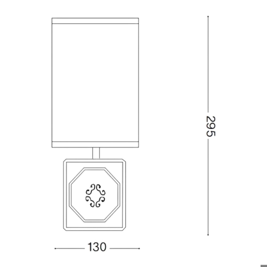 Ideal lux kali-1 tl1 abat-jour lampada in ceramica per camera da letto