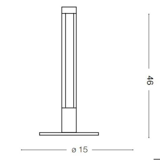 Lampada da tavolo moderna yoko ideal lux bianca led 3000k