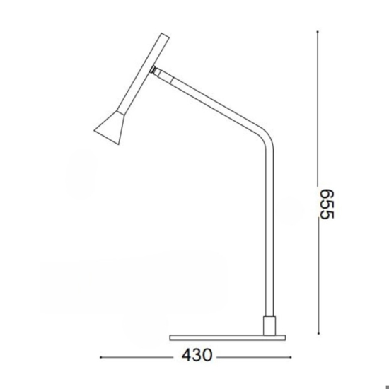 Ideal lux diesis tl lampada datavolo nera led 3000k orientabile