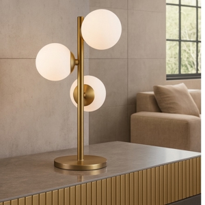 Perlage tl3 ideal lux lampada da tavolo ottone stile contemporaneo