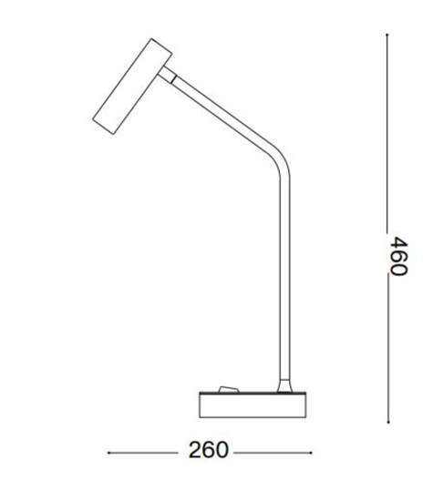 Easy tl ideal lux lampada da tavolo led 3,25 3000k nera