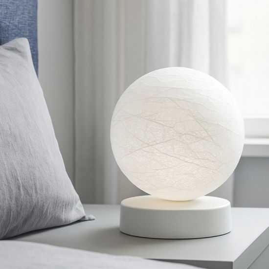 Carta tl1 d20 lampada abat-jour ideal lux bianca per camera da letto